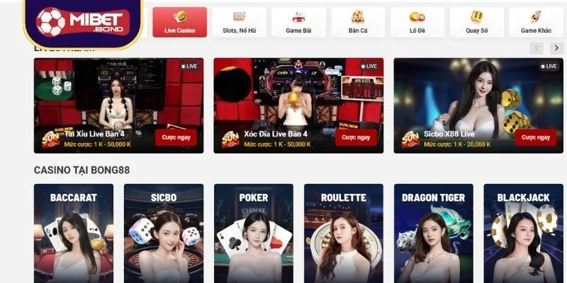 Tổng quan về casino Mibet